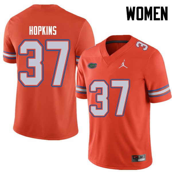 Jordan Brand Women #37 Tyriek Hopkins Florida Gators College Football Jersey Orange